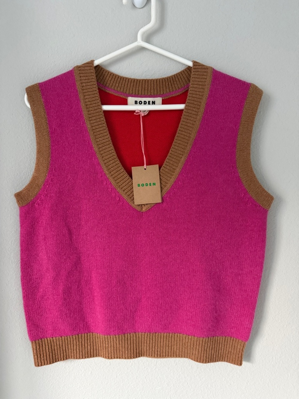 Boden V Neck Sweater Vest XS NWT